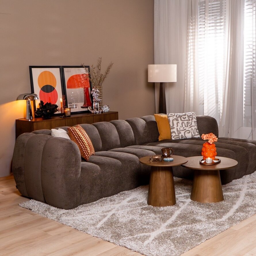 Ecksofa Luca Chenille braun rechts