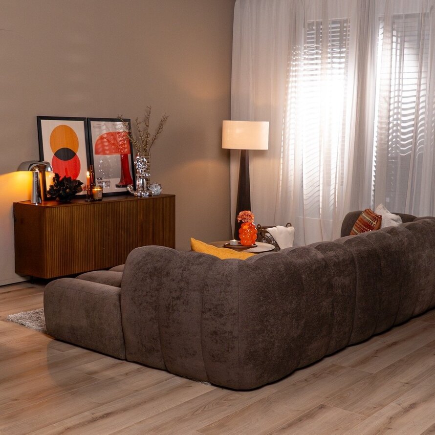 Ecksofa Luca Chenille braun rechts