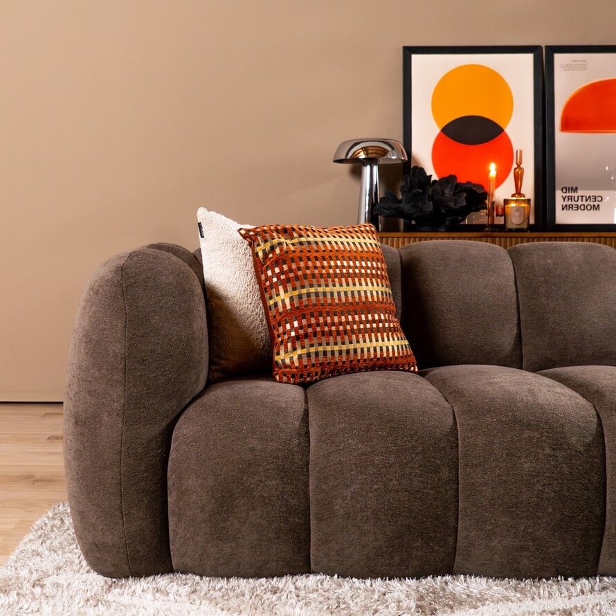 Ecksofa Luca Chenille braun rechts