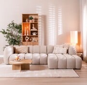 Bronx71 Ecksofa Luca Chenille beige rechts