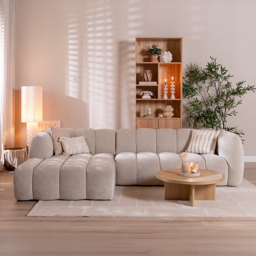 Ecksofa Luca Chenille sand links