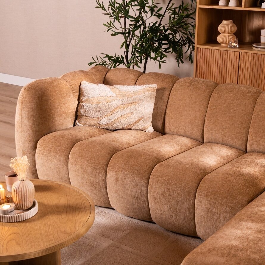 Ecksofa Luca Chenille peach rechts