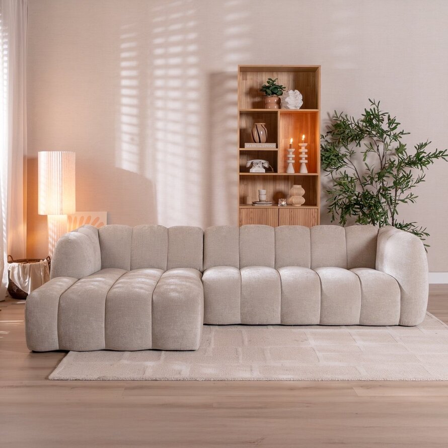 Ecksofa Luca Chenille sand links