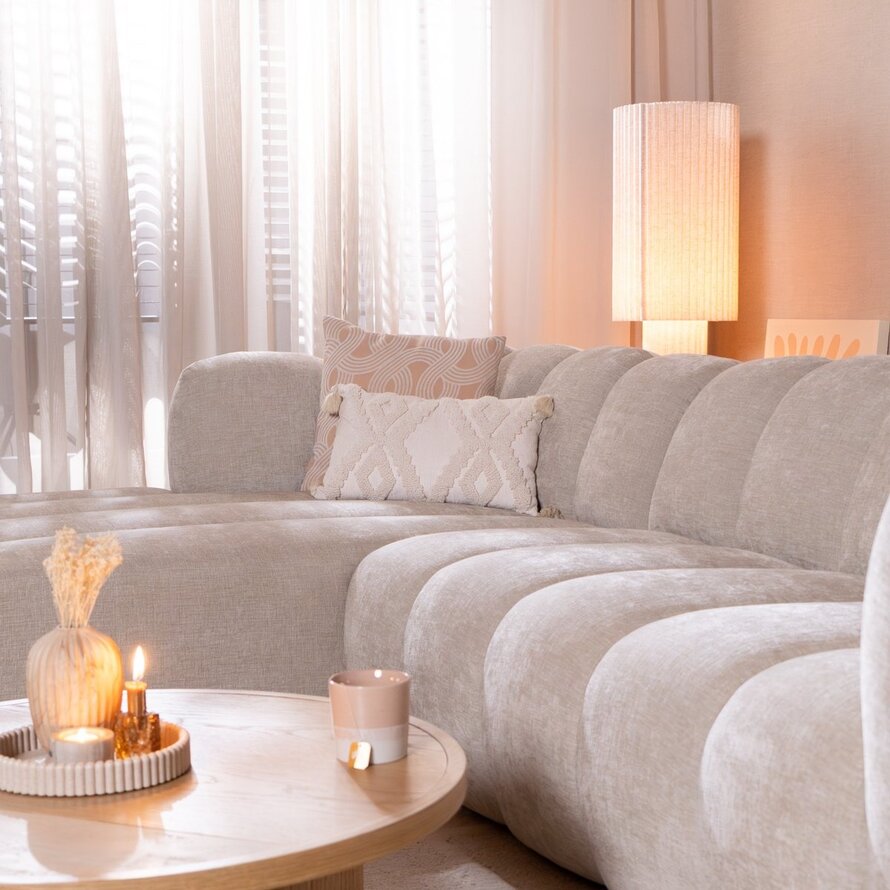 Ecksofa Luca Chenille sand links