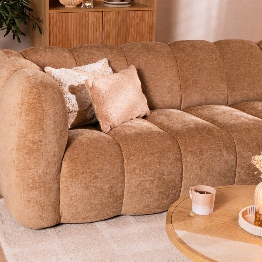 Ecksofa Luca Chenille peach rechts