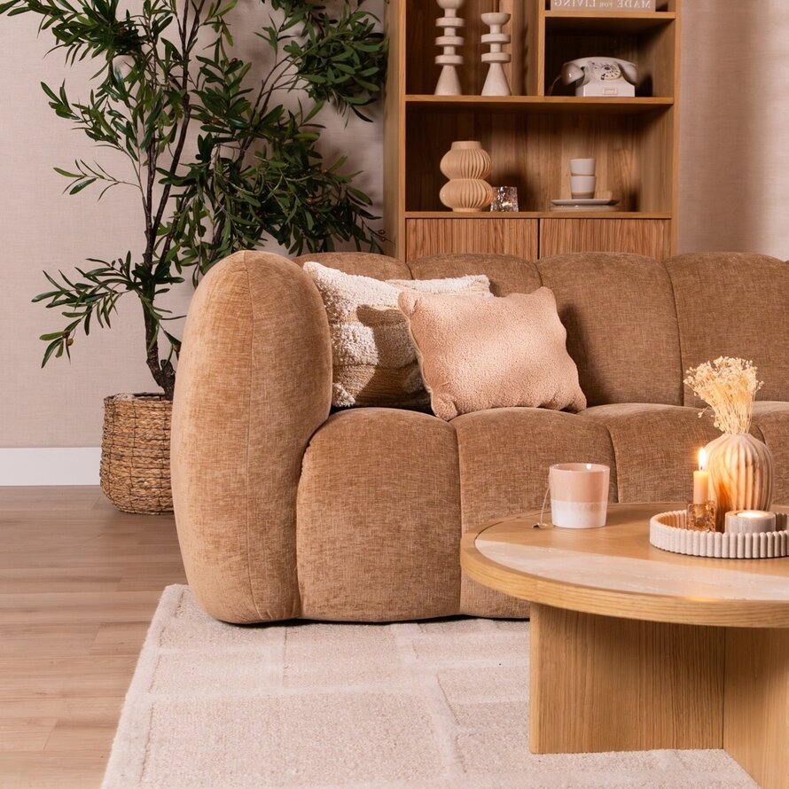 Ecksofa Luca Chenille peach rechts