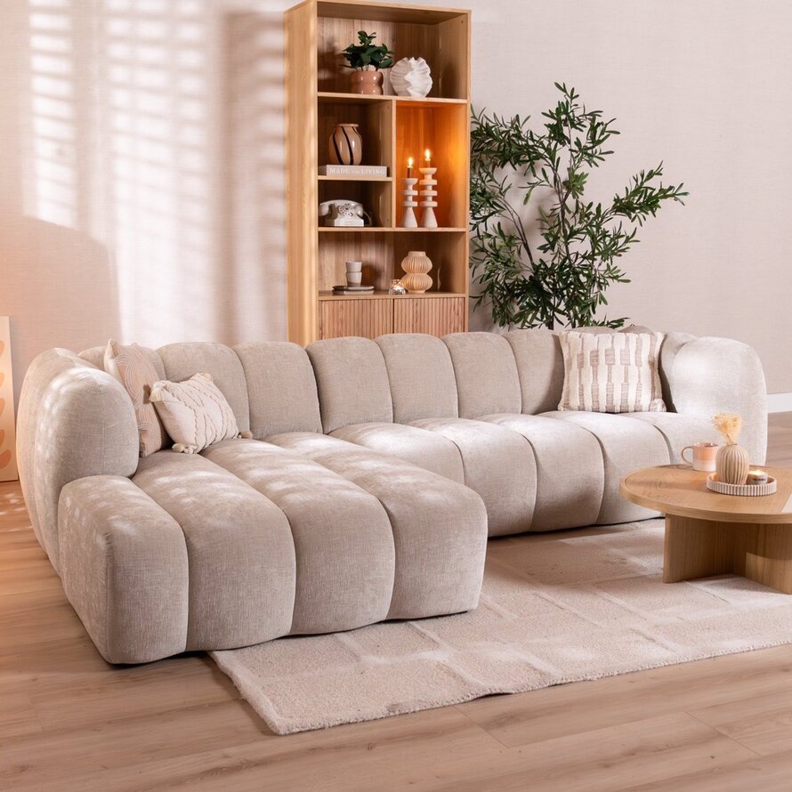 Ecksofa Luca Chenille sand links