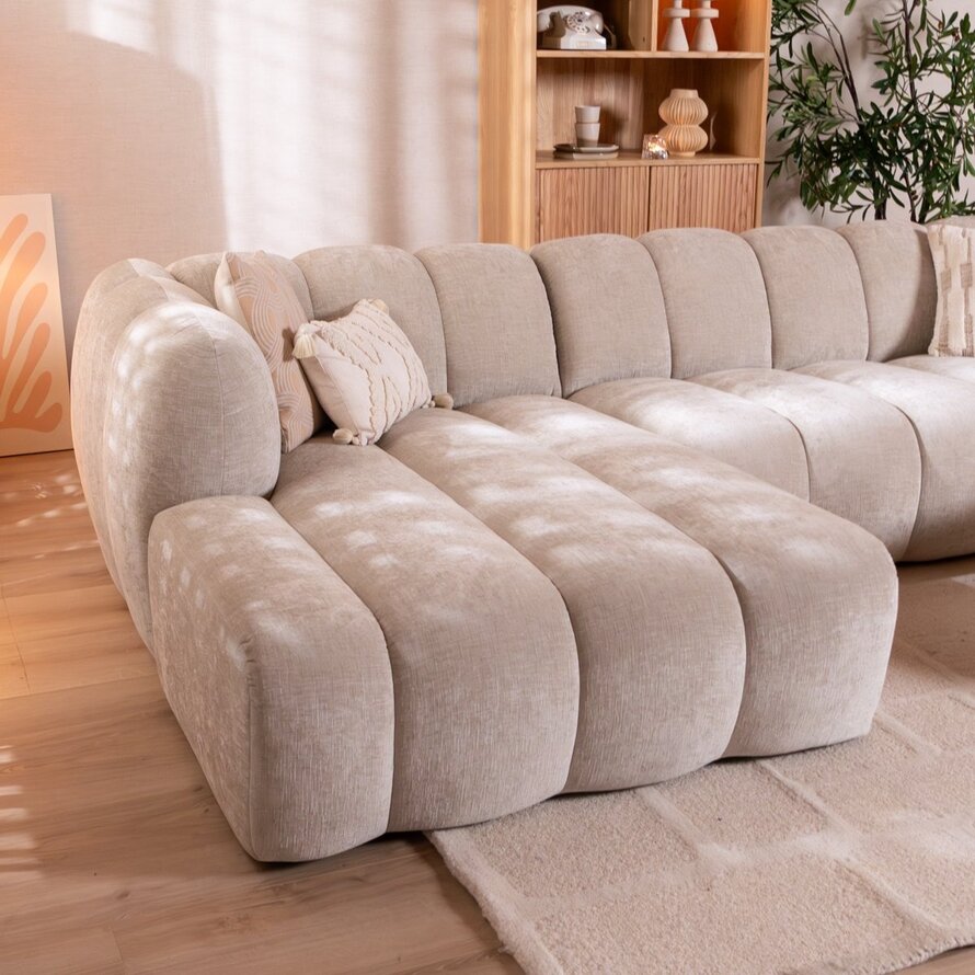 Ecksofa Luca Chenille sand links