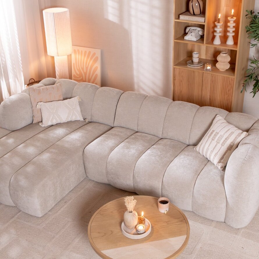 Ecksofa Luca Chenille sand links