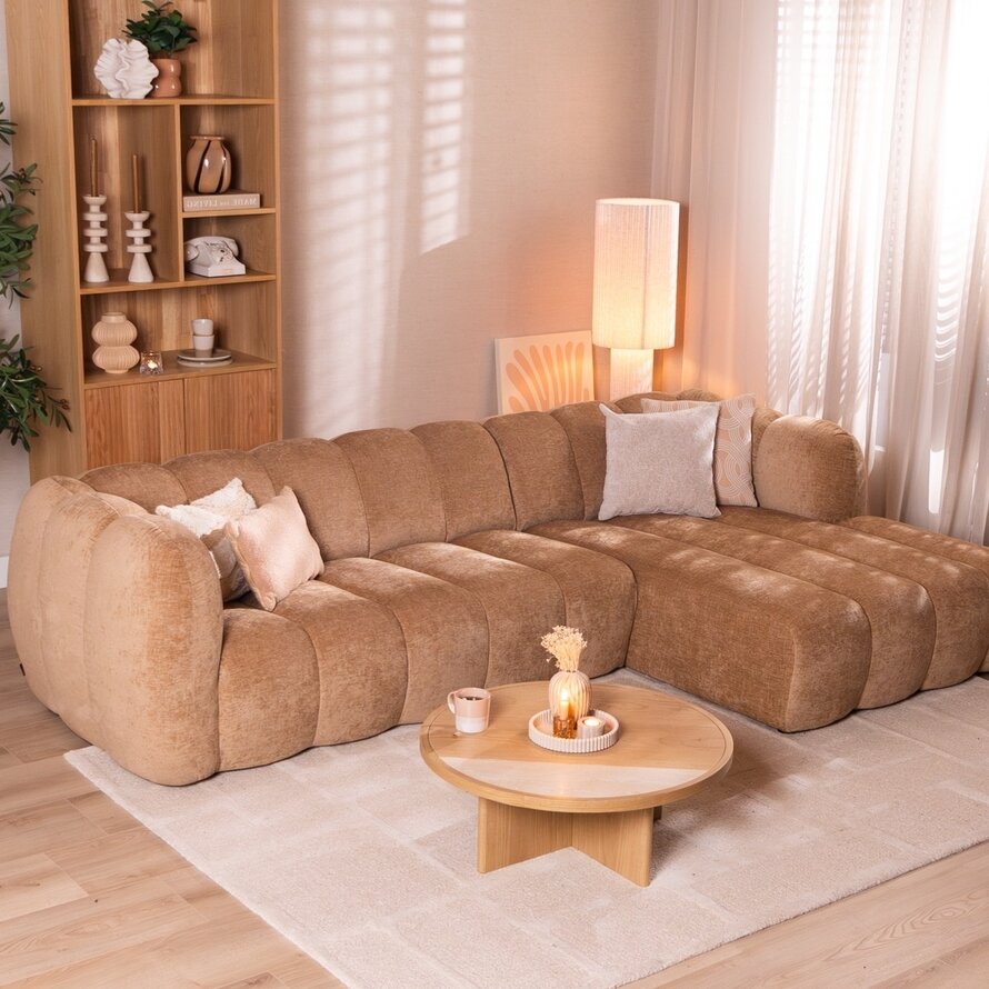 Ecksofa Luca Chenille peach rechts
