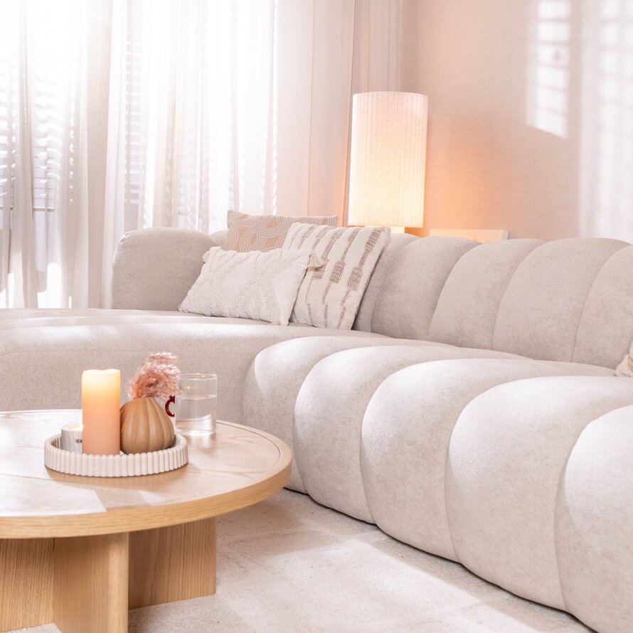 Ecksofa Luca Chenille beige links