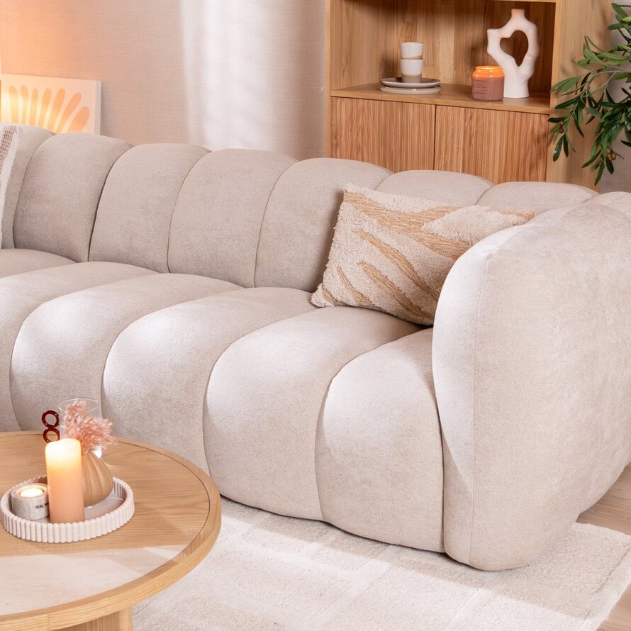 Ecksofa Luca Chenille beige links