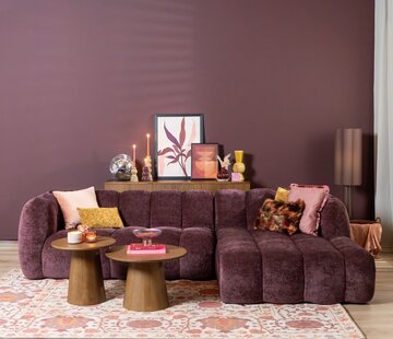 Bronx71 Ecksofa Luca Chenille lila rechts