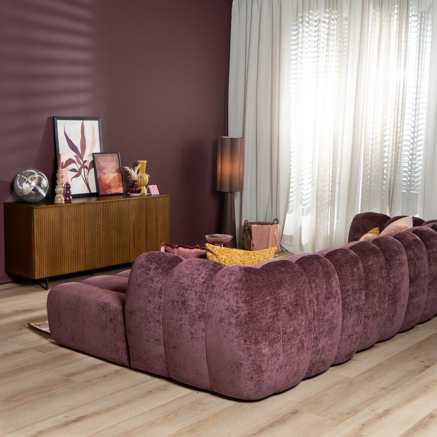 Ecksofa Luca Chenille lila rechts