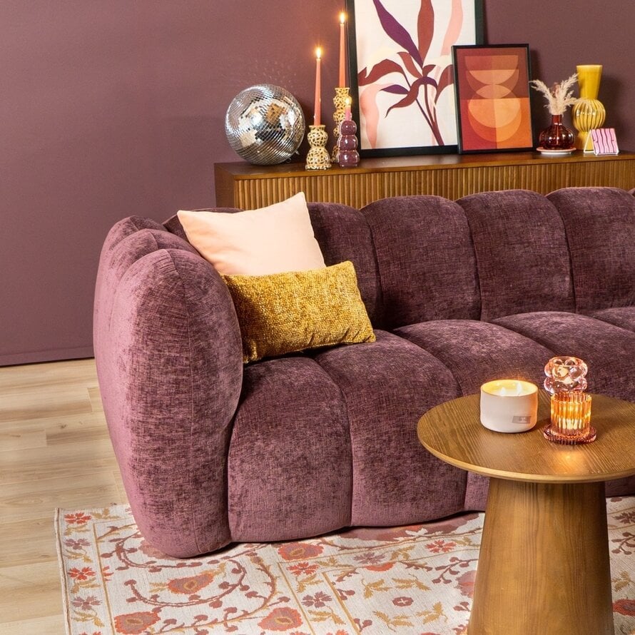 Ecksofa Luca Chenille lila rechts