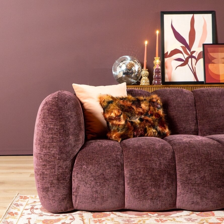 Ecksofa Luca Chenille lila rechts