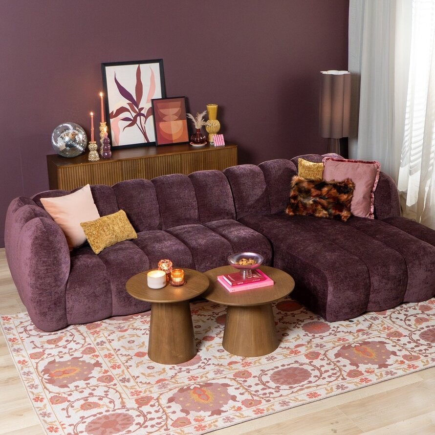 Ecksofa Luca Chenille lila rechts