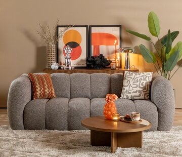 Bronx71 3-Sitzer-Sofa Luca Bouclé braun/grau