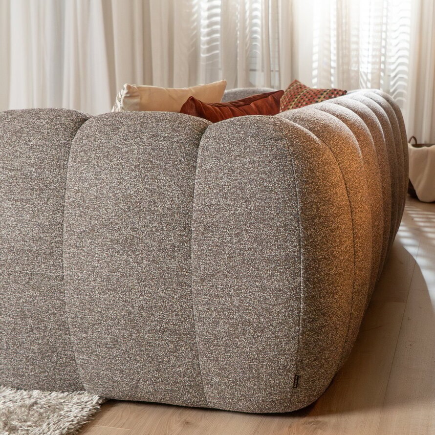 3-Sitzer-Sofa Luca Bouclé braun/grau