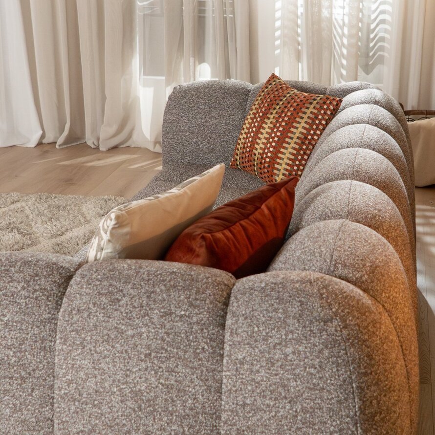 3-Sitzer-Sofa Luca Bouclé braun/grau