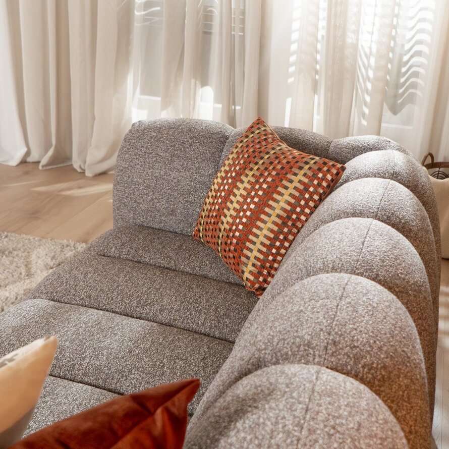 3-Sitzer-Sofa Luca Bouclé braun/grau