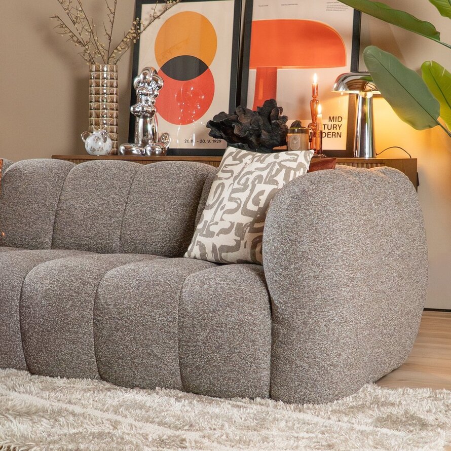 3-Sitzer-Sofa Luca Bouclé braun/grau