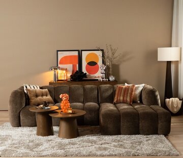 Bronx71 Ecksofa Luca Chenille mocha rechts