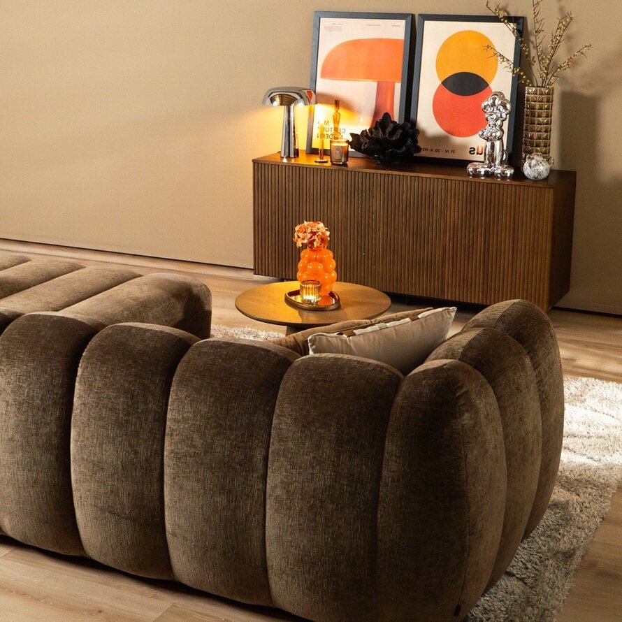 Ecksofa Luca Chenille mocha rechts