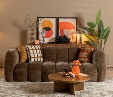 Bronx71 3-Sitzer-Sofa Luca chenille mocha