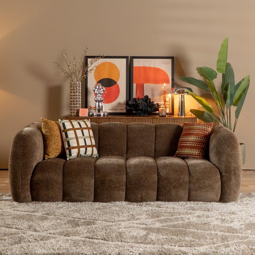 3-Sitzer-Sofa Luca chenille mocha