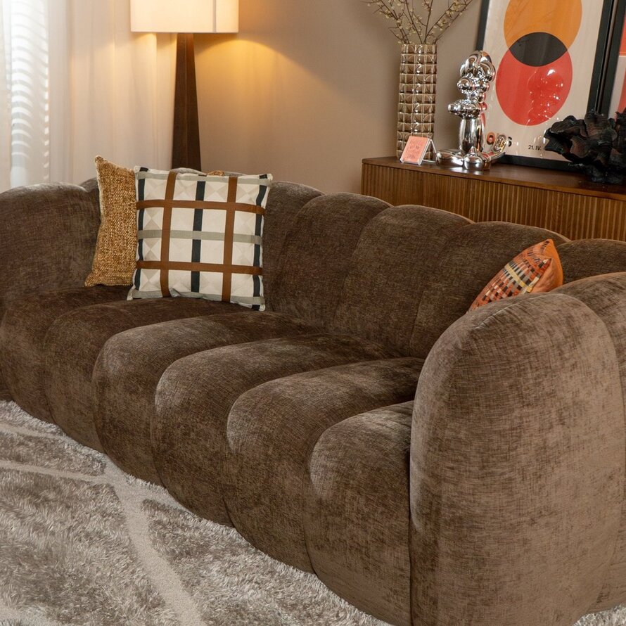 3-Sitzer-Sofa Luca chenille mocha