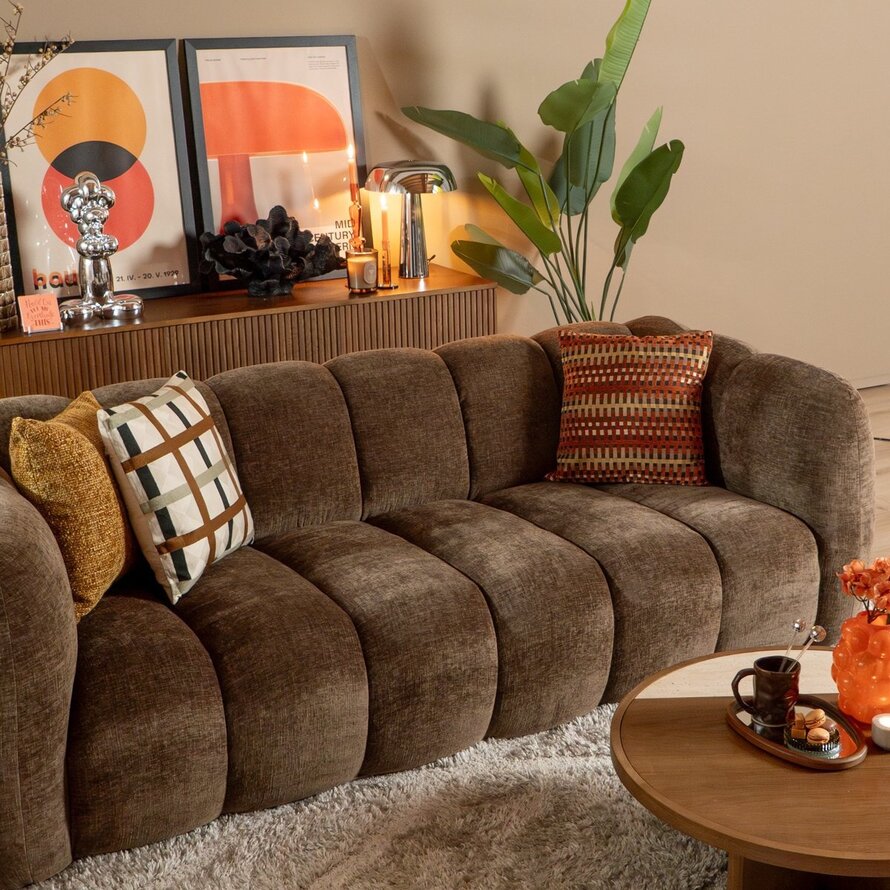 3-Sitzer-Sofa Luca chenille mocha