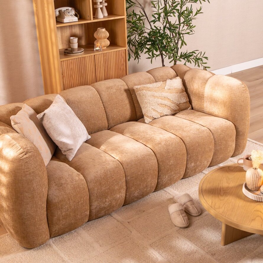3-Sitzer-Sofa Luca chenille sand