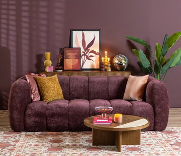 Bronx71 3-Sitzer-Sofa Luca chenille lila