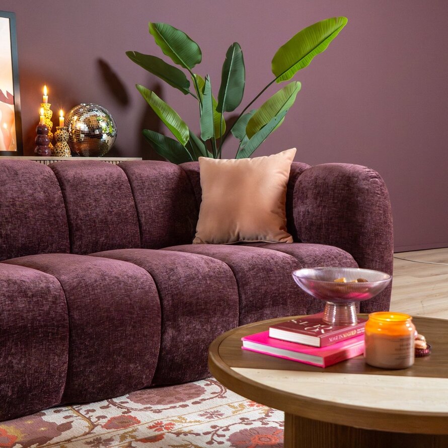 3-Sitzer-Sofa Luca chenille lila