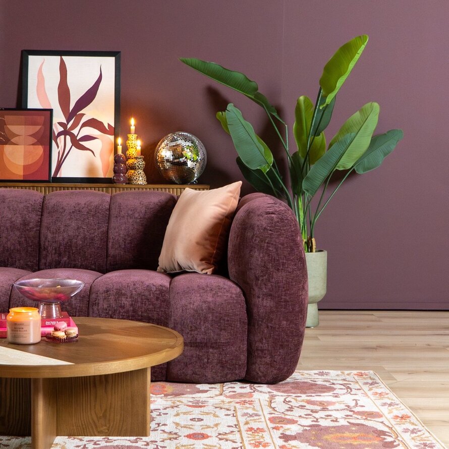 3-Sitzer-Sofa Luca chenille lila