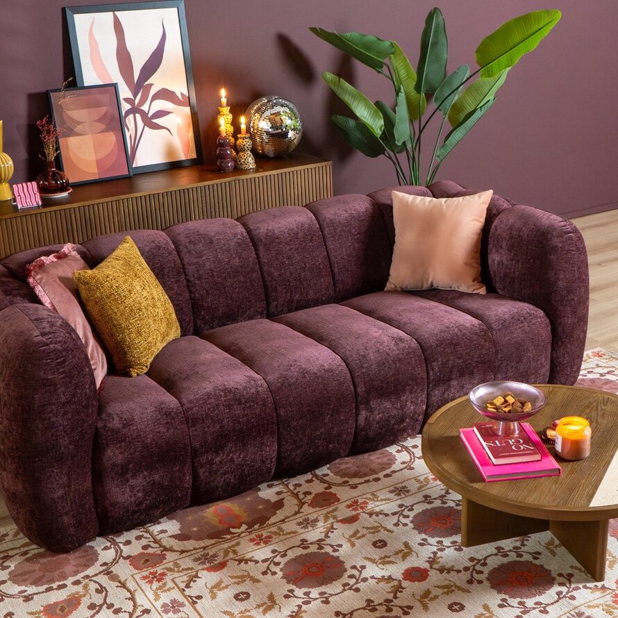 3-Sitzer-Sofa Luca chenille lila