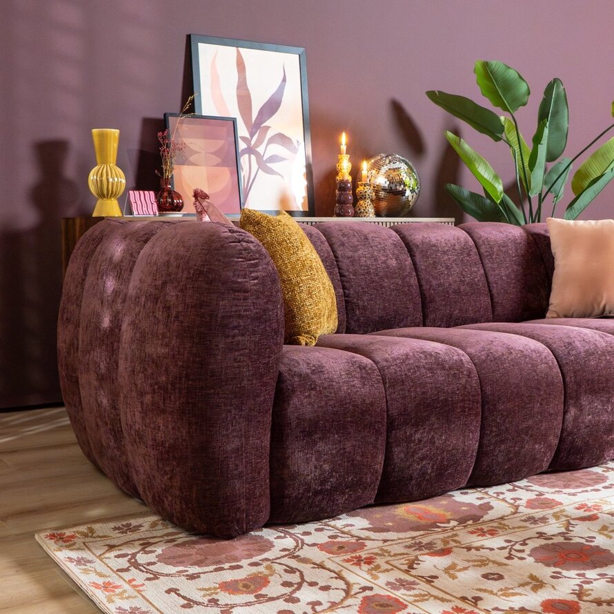 3-Sitzer-Sofa Luca chenille lila