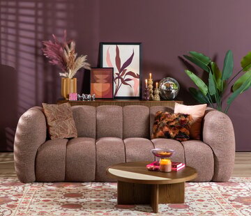 Bronx71 3-Sitzer-Sofa Luca Bouclé rot/rosa