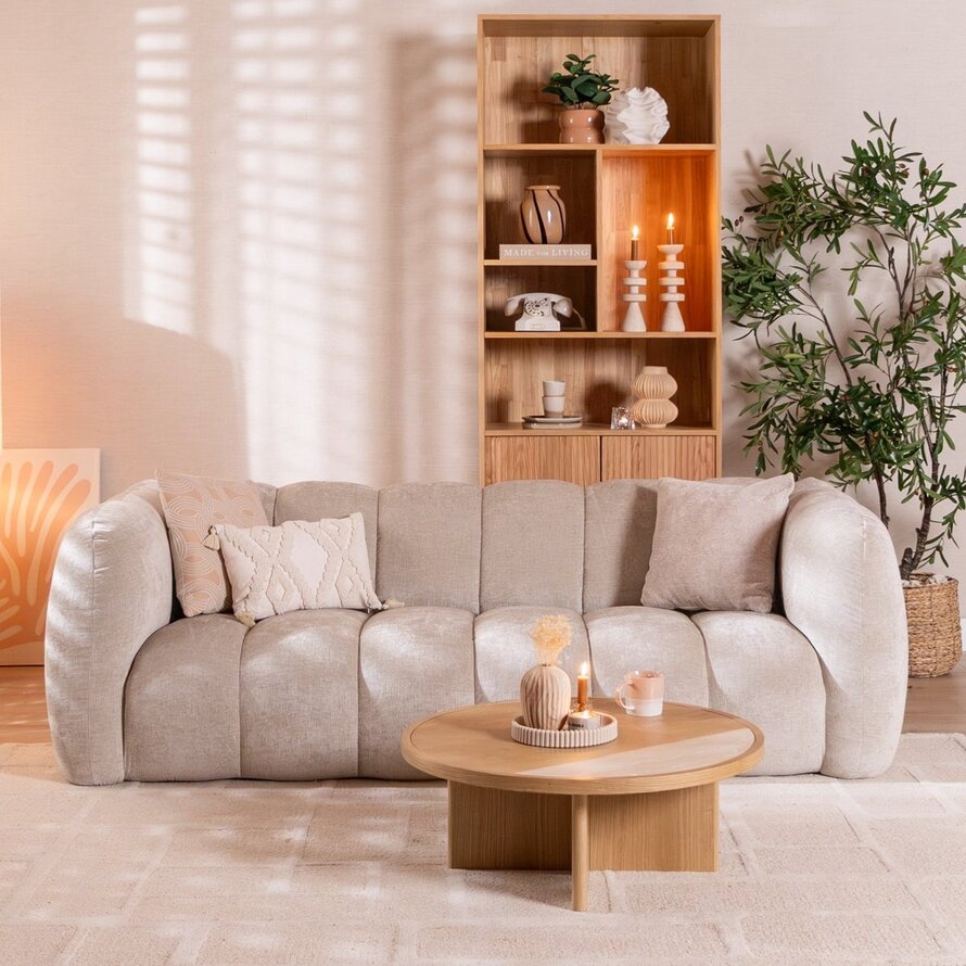 3-Sitzer-Sofa Luca chenille sand
