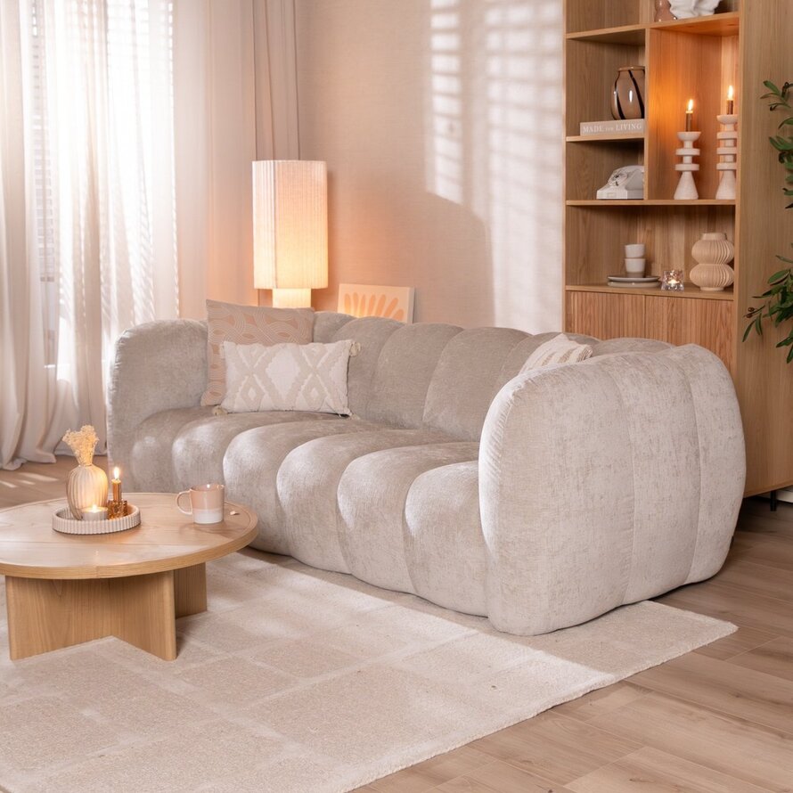3-Sitzer-Sofa Luca chenille sand