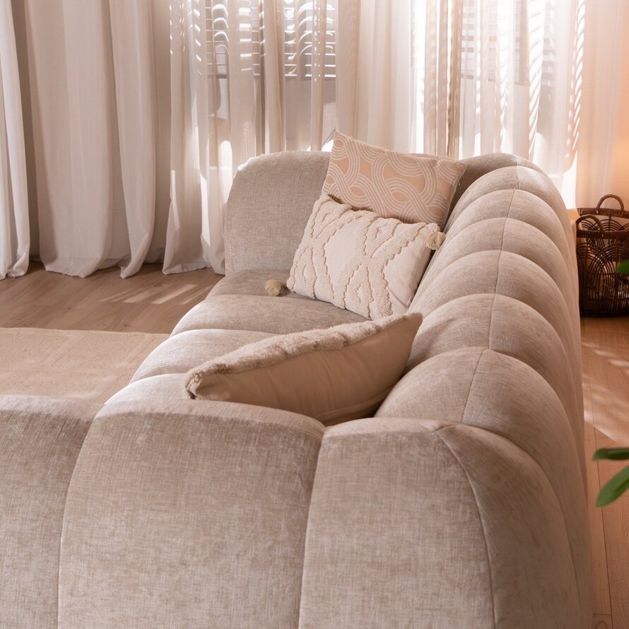 3-Sitzer-Sofa Luca chenille sand