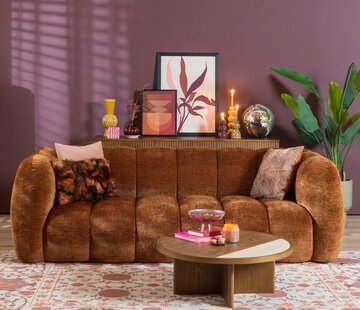 Bronx71 3-Sitzer-Sofa Luca chenille kupfer