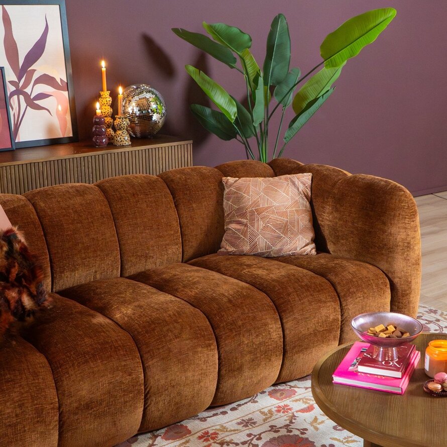 3-Sitzer-Sofa Luca chenille kupfer