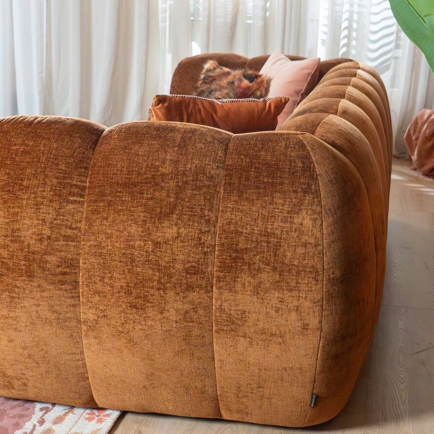 3-Sitzer-Sofa Luca chenille kupfer