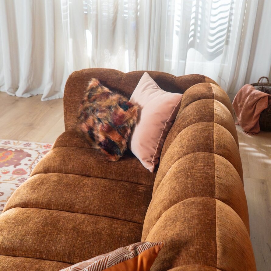 3-Sitzer-Sofa Luca chenille kupfer