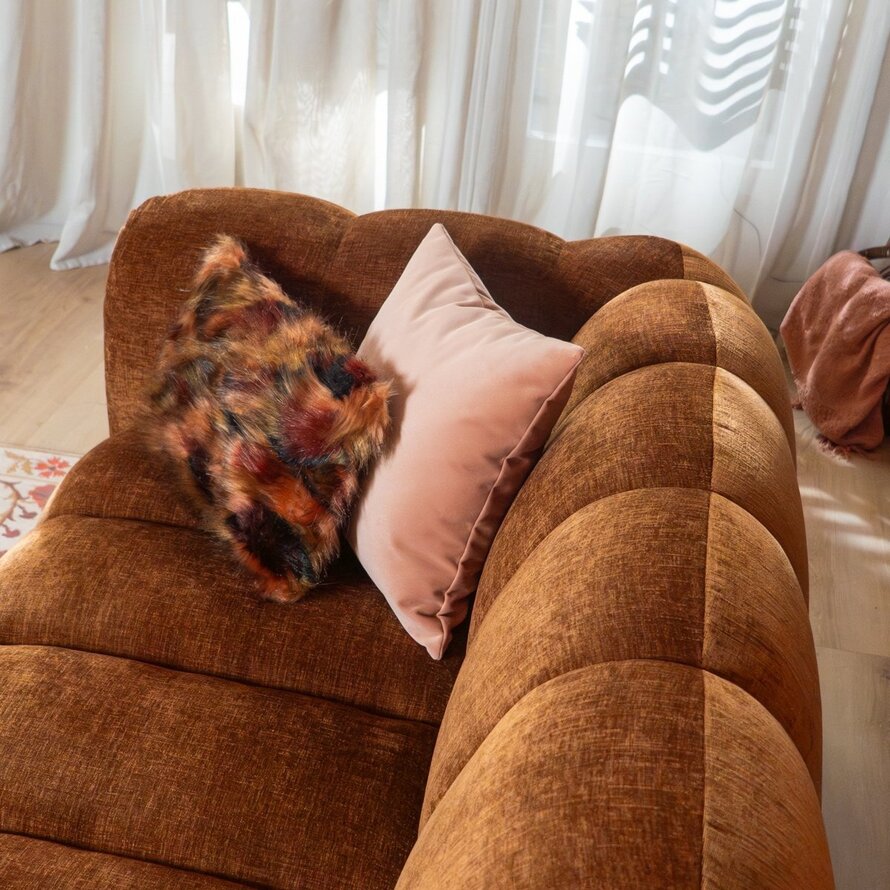 3-Sitzer-Sofa Luca chenille kupfer