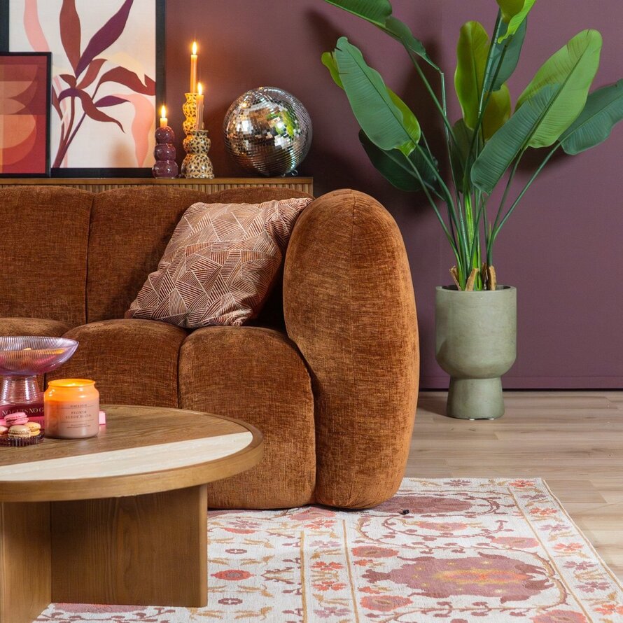 3-Sitzer-Sofa Luca chenille kupfer