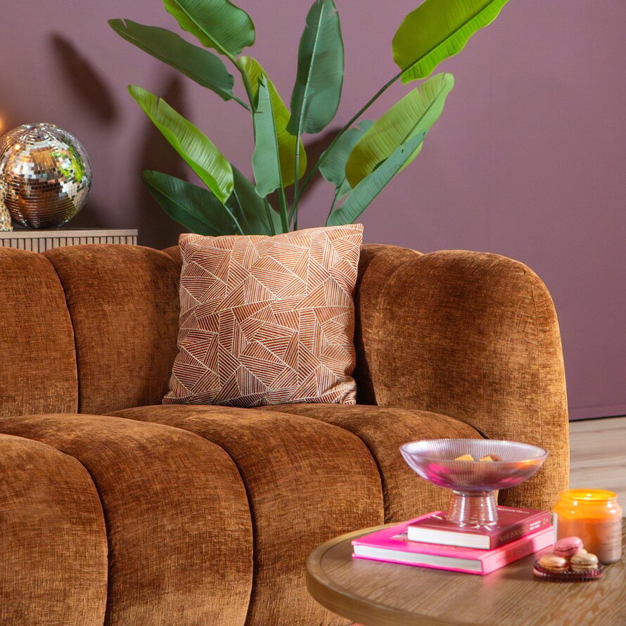 3-Sitzer-Sofa Luca chenille kupfer