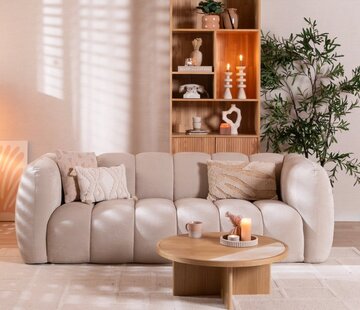 Bronx71 3-Sitzer-Sofa Luca Chenille beige
